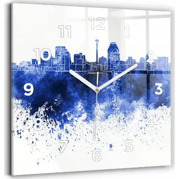 Hodiny Nástěnné hodiny Wallfluent modré 30 cm