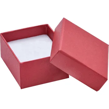 Dárková krabička B-TOP Papírová dárková krabička na šperky 4,7 x 4,3 cm - červená