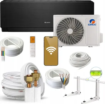 Klimatizace Nástěnná klimatizace GREE Clivia Černá Black 3,5kW Topení Sada Rodigas