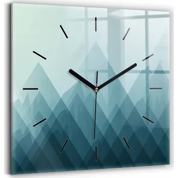 Hodiny Skleněné hodiny s motivem Tichý chod Loft Nástěnné Geometrické tvary