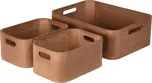 EXCELLENT Sada dřevěných úložných boxů 3 ks KO-KR8000170