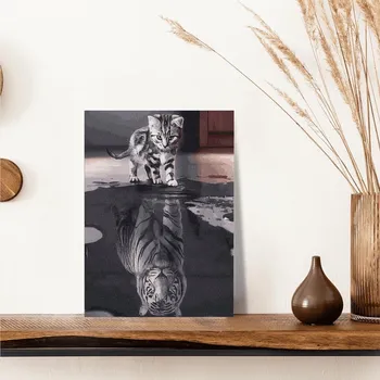 Malování podle čísel Sny sněžného tygra mix barev