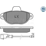 MEYLE Sada brzdových destiček, kotoučová brzda 0252143617PD