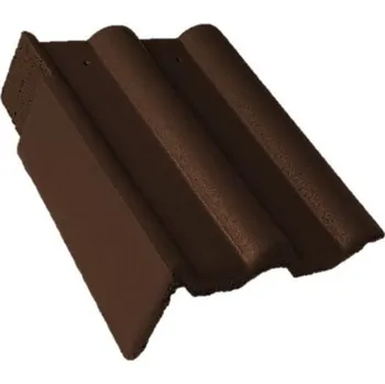 Střešní krytina Bramac - Classic PROTECTOR PLUS taška okrajová levá - tmavě hnědá