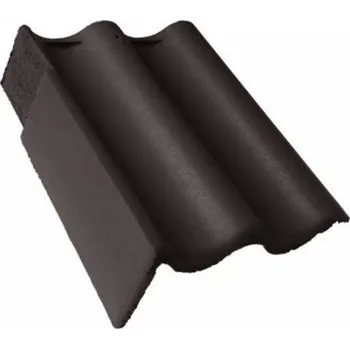 Střešní krytina Bramac - 7° PROTECTOR, taška okrajová levá - ebenově černá