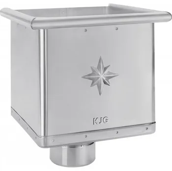 okap KJG Kotlík žlabový sběrný KUBICKÝ bílo hliníkový 120 mm
