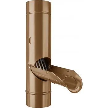 okap KJG Dešťová klapka metalicky měděný s lapačem listí 100 mm