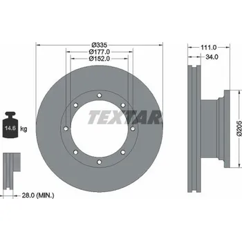 Brzdový kotouč Brzdový kotouč TEXTAR 93102400
