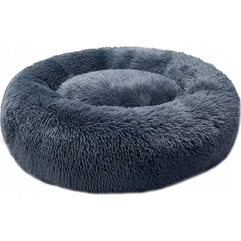 Pelíšek pro psa Pelíšek PuppyJoy šedý kulatý 100 cm x 100 cm x 18 cm