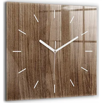 Hodiny Nástěnné hodiny Wallfluent hnědé 60 cm