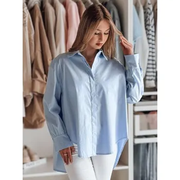 Dámská halenka Dámské tričko oversize s prodlouženým zadním dílem BLUOSIZE modré