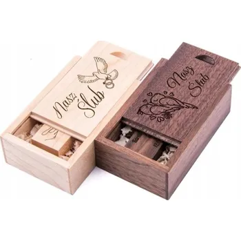 USB flash disk DÁREK DÁREK DŘEVĚNÝ USB DISK S KRABIČKOU 8 GB USB 3.0 + SVATBA GRAVÍROVÁNÍ