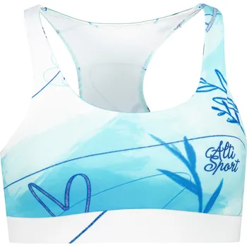 Podprsenka Dámská sportovní podprsenka premium ALTISPORT VOJ/ALW083POD01 BÍLOMODRÁ XL