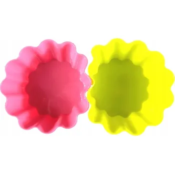 Forma na pečení Silikonová forma na pečení muffinů, 2 ks, 7x7x2,5 cm, model Dora.