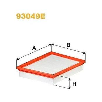 Kabinový filtr Filtr, vzduch v interiéru WIX FILTERS 93049E