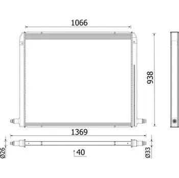 Motor automobilu Chladič, chlazení motoru MAHLE CR 2702 000P