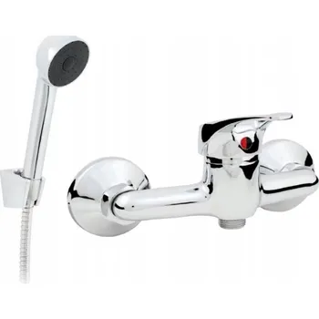 Vodovodní baterie Jednopáková nástěnná vanová a sprchová baterie Hydroland Atut, stříbrná