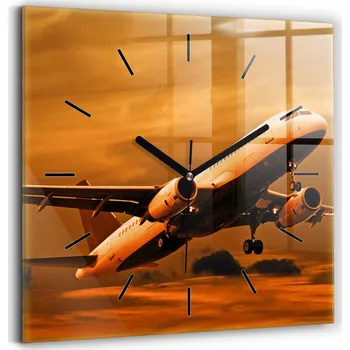 Hodiny Nástěnné hodiny Wallfluent oranžové 30 cm