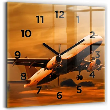 Hodiny Nástěnné hodiny Wallfluent oranžové 30 cm