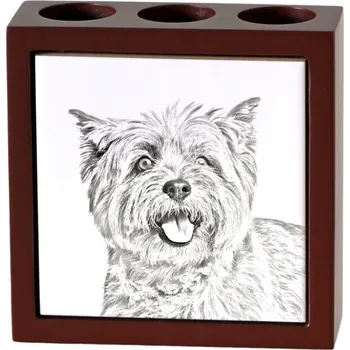 Cairn Terrier - stojánek na tužky se psem, organizér na stůl s potiskem