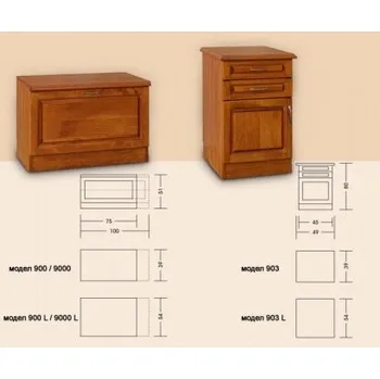Botník Botník s padacimi dvířky M 900