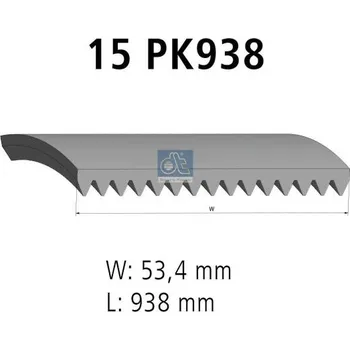 ozubený klínový řemen DT Spare Parts 7.54814