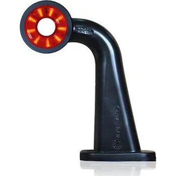 Autodíl Světlo poziční - tykadlo dlouhé zahnuté dvoubarevné s otvorem LED, 18cm kábel, 12/24V, WAS, pravé