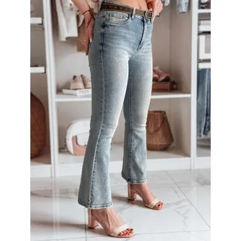 Dámské džínové kalhoty do zvonu s páskem FAREVIS modré