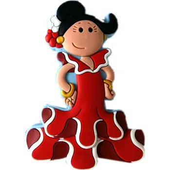 Dekorativní magnet Magnet „Španělská tanečnice“, 7,5 x 5,5 cm.