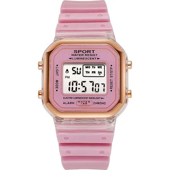 Hodinky Unisex digitální hodinky DF892 Barva (Varianta): Růžová