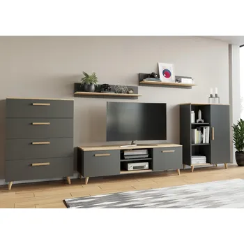 Obývací stěna Nábytek do obývacího pokoje Matkam antracit