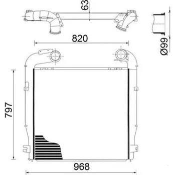 Turbodmychadlo Chladič turba MAHLE CI 471 000S