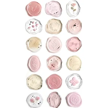 samolepka Galeria Papieru Dekorativní samolepicí pečetě - růžové, 18 ks