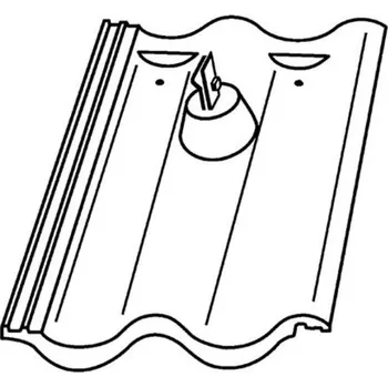 Střešní krytina Bramac - 7° PROTECTOR, taška hromosvodová - červenohnědá