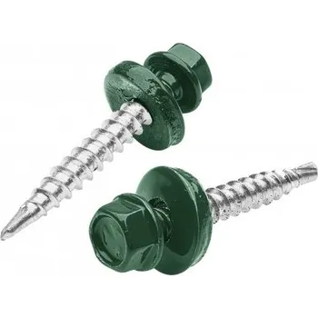 Šroub Šroub samořezný pozink. 4,8x35mm mechově zelená RAL6005