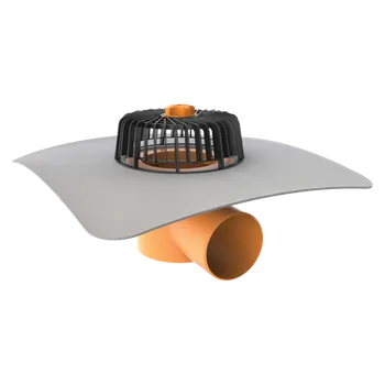 Hydroizolace TOPWET TW 125 PVC V, střešní vpusť vodorovná 125mm/25cm s PVC manžetou