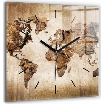 Hodiny Nástěnné hodiny Wallfluent hnědé 60 cm