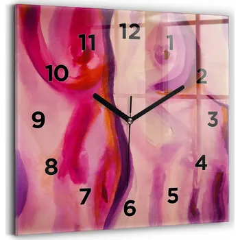 Hodiny Nástěnné hodiny Wallfluent růžové 30 cm