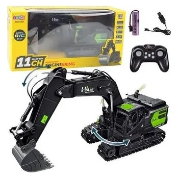 RC model auta Koparka gąsienicowa RC 2.4G 11CH czarna