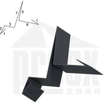 okap Závětrná lišta antracit 250 mm