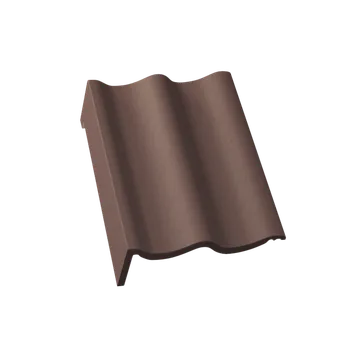 Střecha KM Beta Hodonka ELEGANT - taška pultová okrajová levá - tmavě hnědá