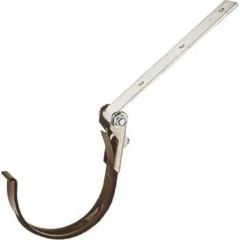 okap Marley - okapový hák otočný s kloubem hnědý 100 mm