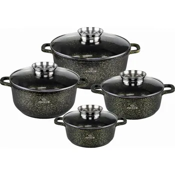 Hrnec Zilner Sada hrnců titanových ZL-7209 8 ks, mramor GOLD, indukce