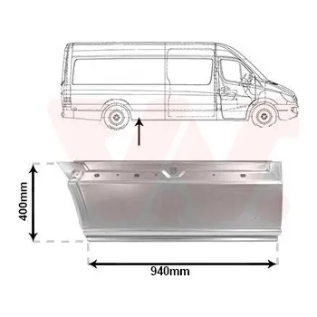 Příslušenství karosérie Boční stěna VAN WEZEL 3083142