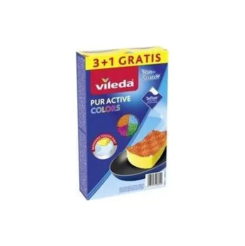 Podlahový mycí stroj Čisticí houba "Pur Active Colors", 3+1 ks, VILEDA