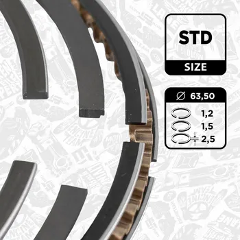 Píst motoru Sada pístních kroužků ET ENGINETEAM R1000600