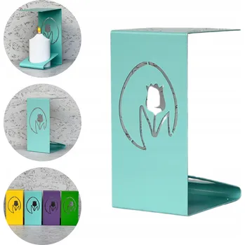 Svíčka Modrý tyrkysový velikonoční hřbitovní svíčka s tulipánem, ODOLNÁ LUCERNA, výška 20 cm