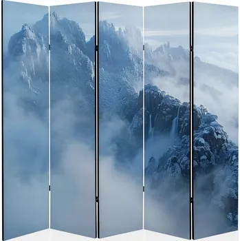 Paraván Paraván závěs do kadeřnictví, salonu, obývacího pokoje, 225x172 cm, hory, skály, les