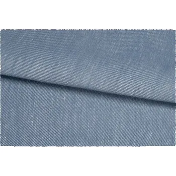 Len s bavlnou, kepr, bílo-modrý, sartor.cz