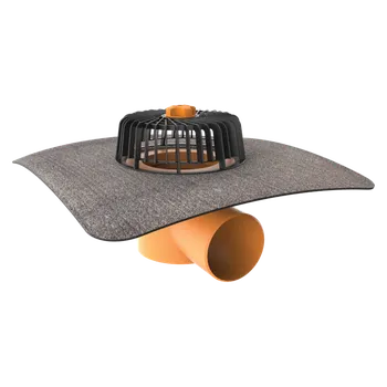 Hydroizolace TOPWET TW 110 BIT V, střešní vpusť vodorovná 110mm/25cm s BIT manžetou